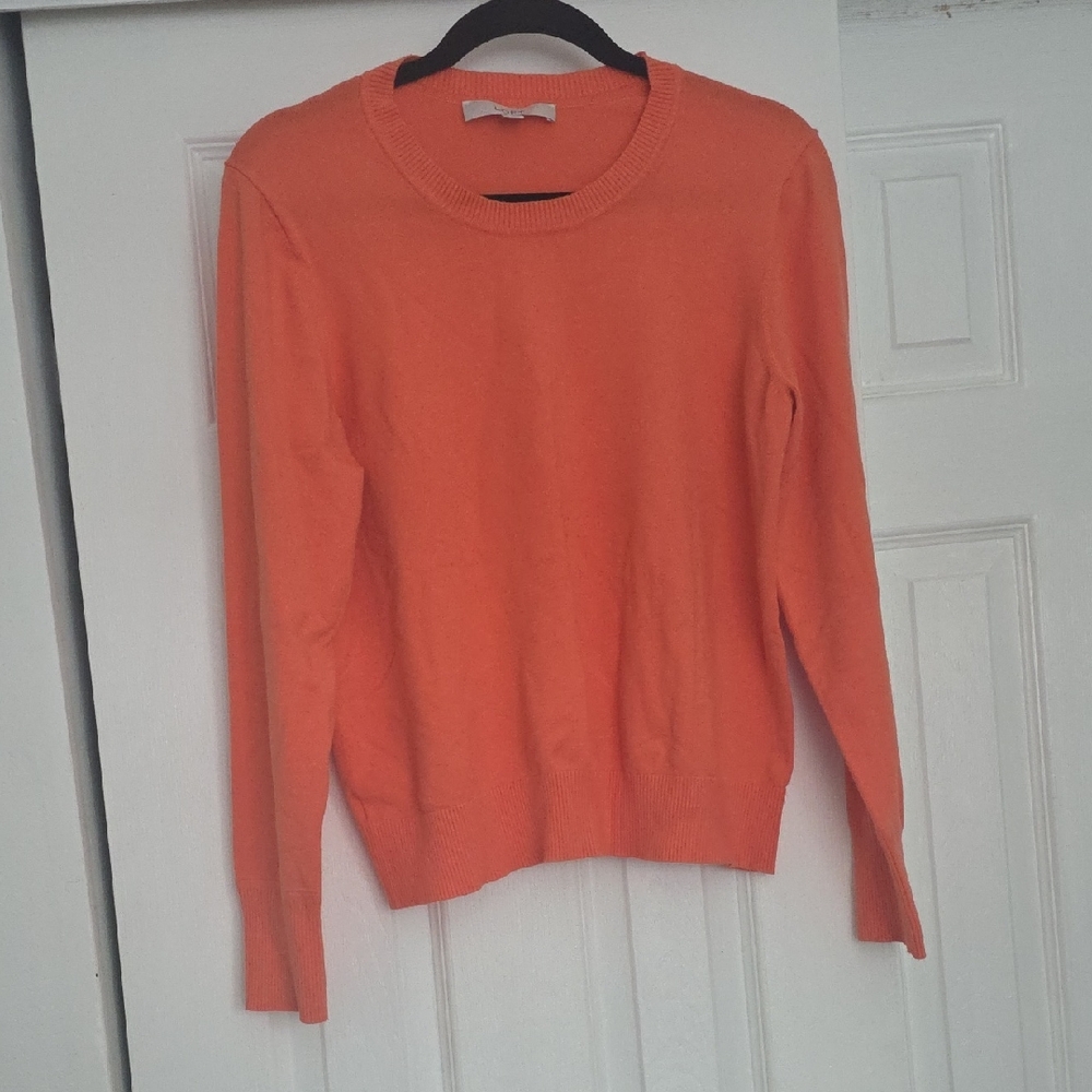 LOFT Vibrant Orange Crew Neck Sweater